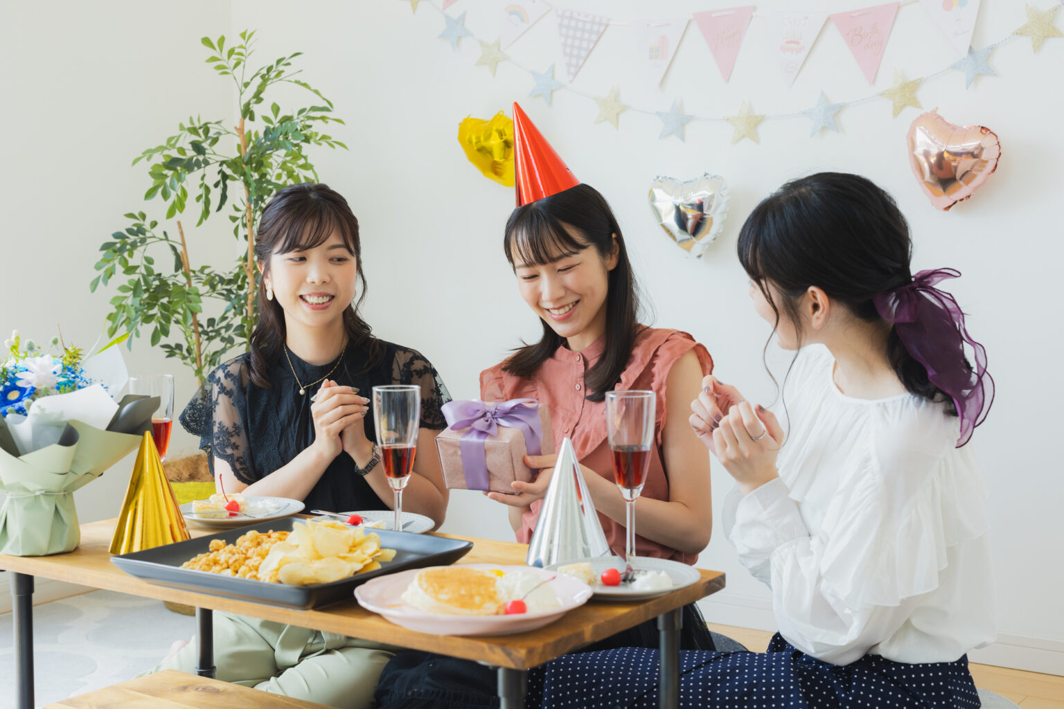 誕生日会のホームパーティ