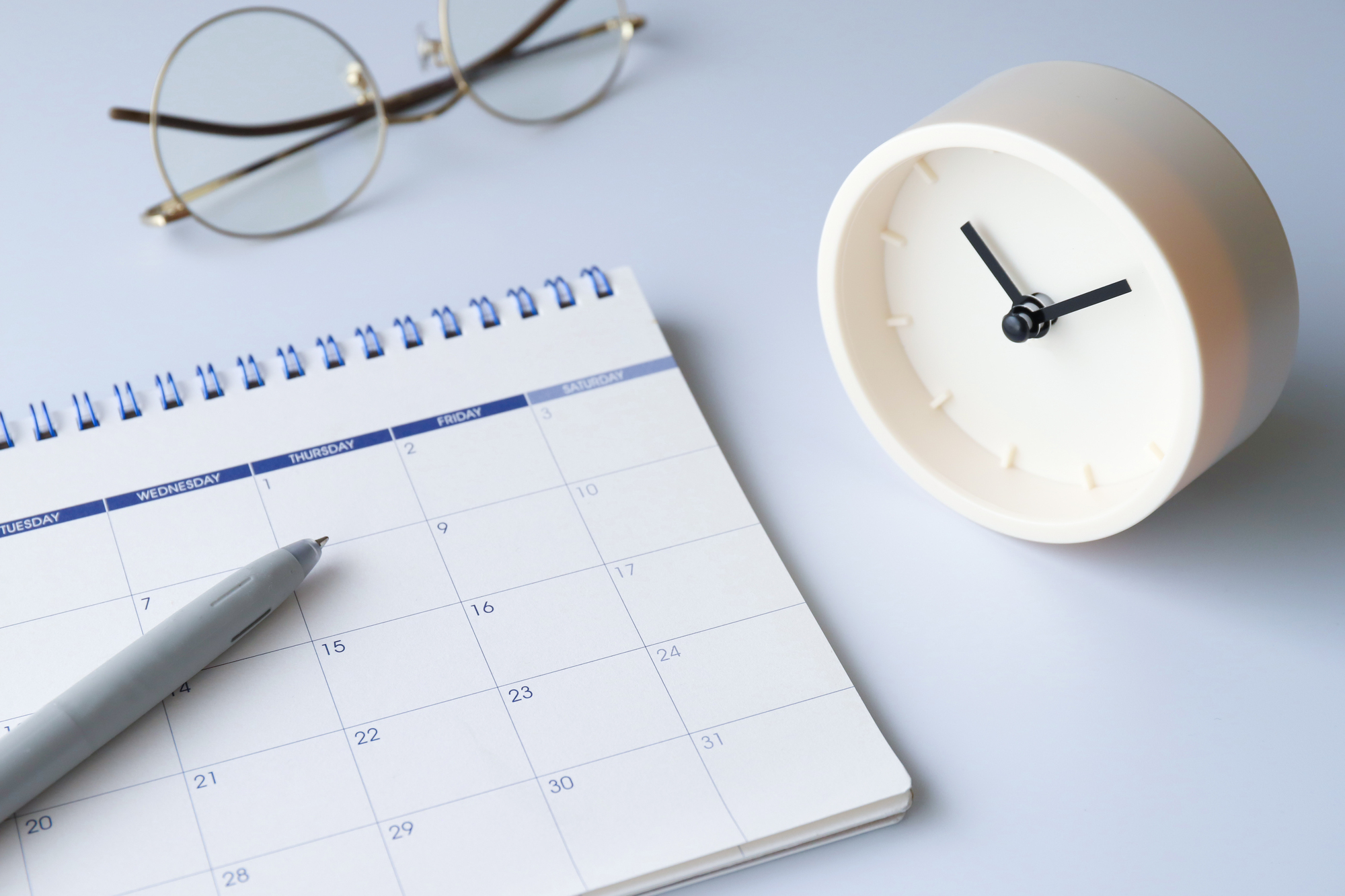 カレンダーと時計