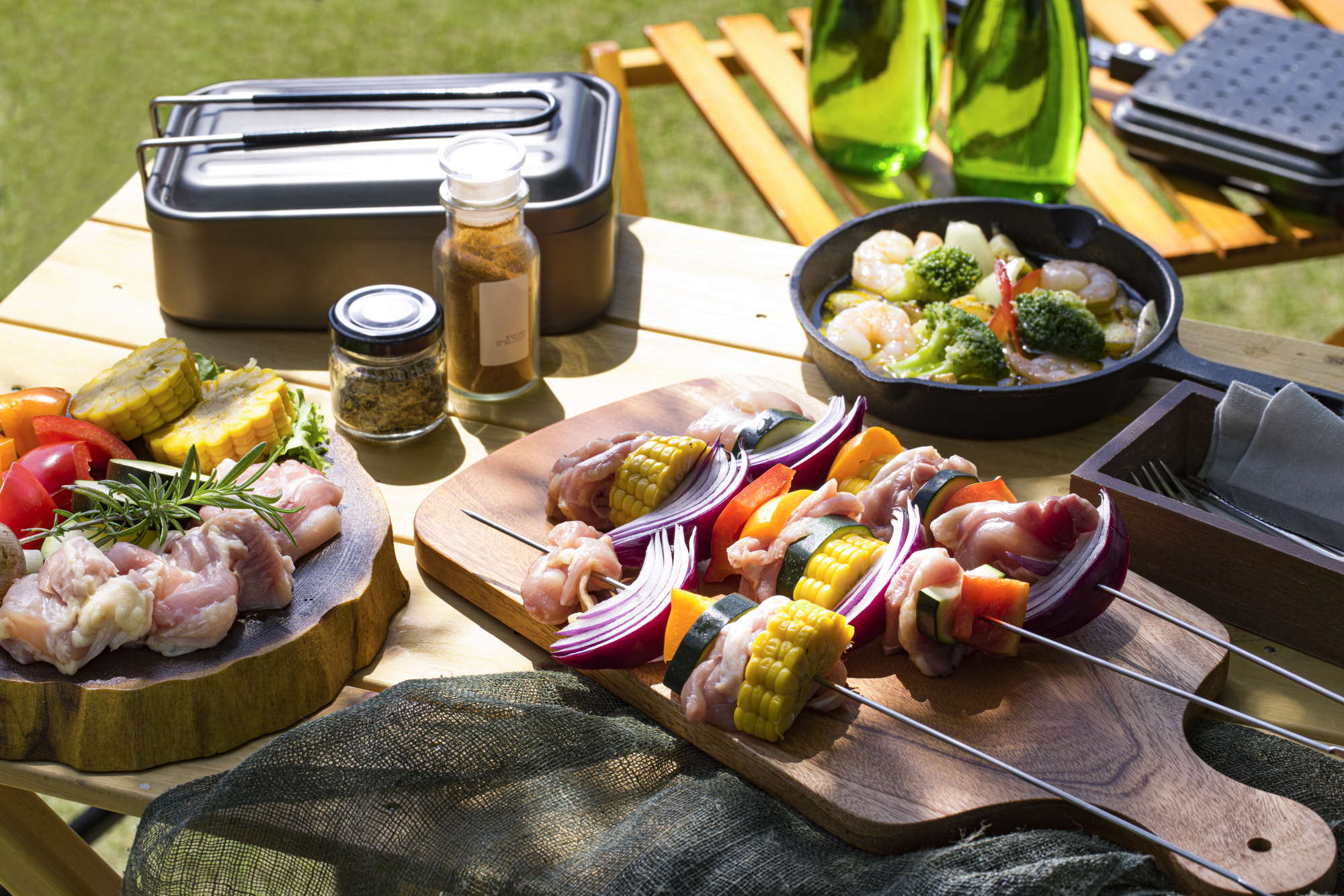 BBQの準備