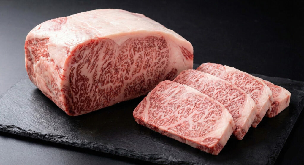 厳選 和牛BBQプランで使う霜降り和牛の塊肉