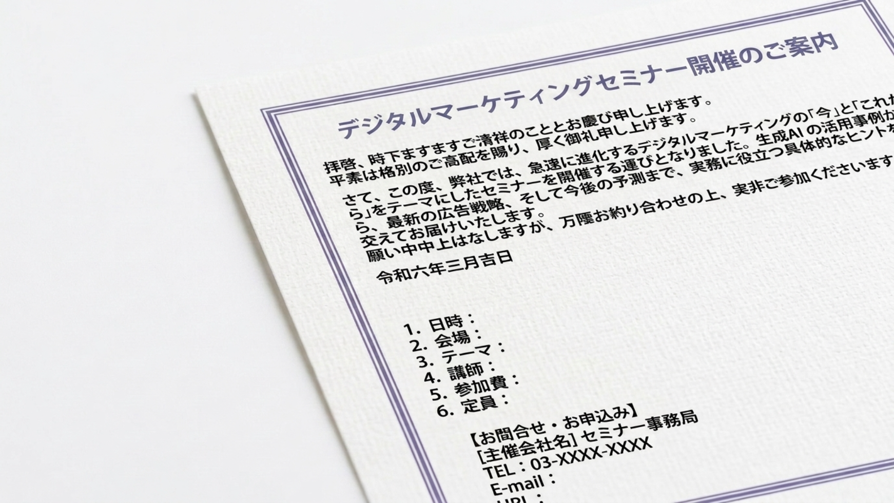 セミナー開催案内