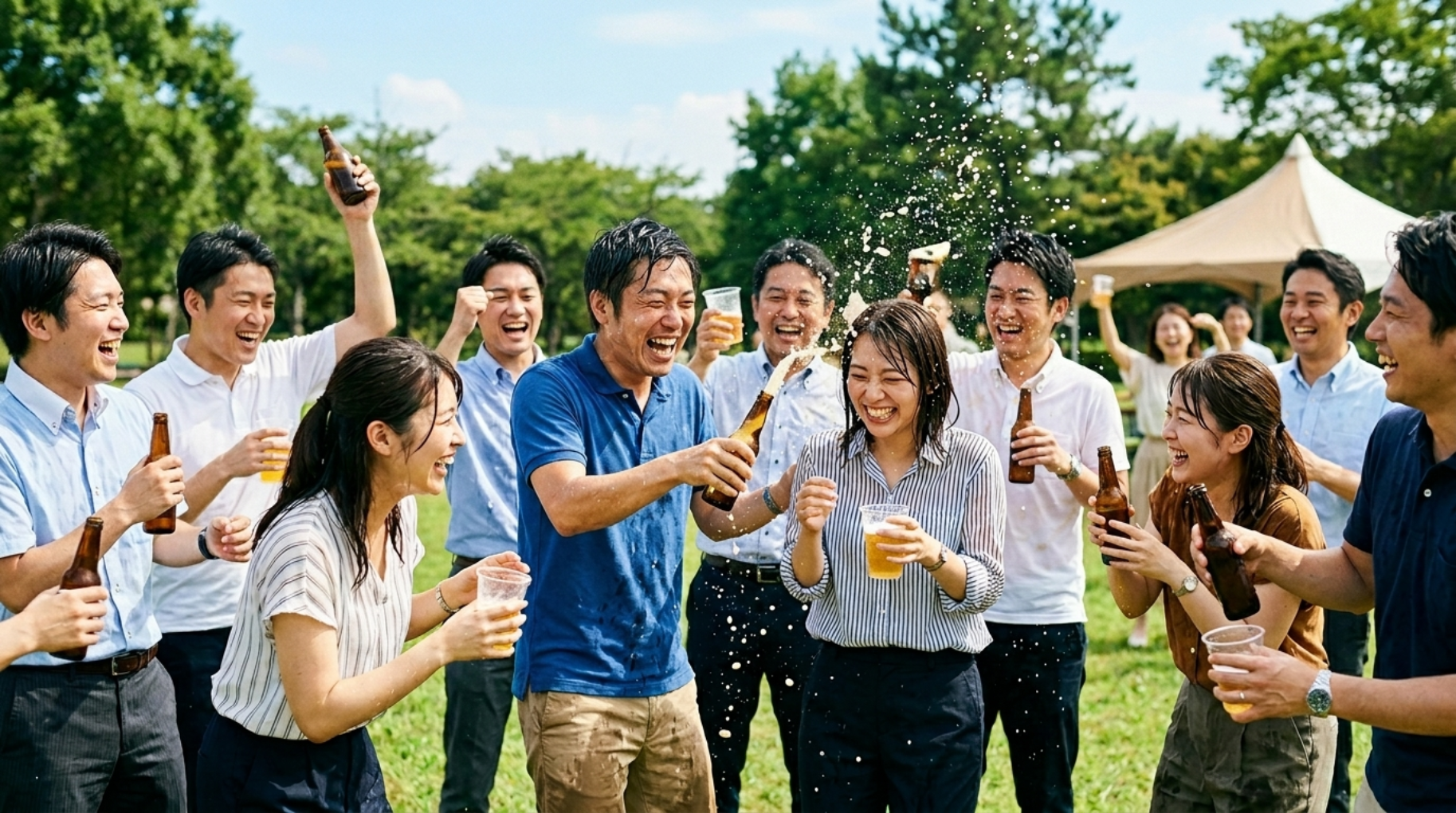 ビールかけのイメージ