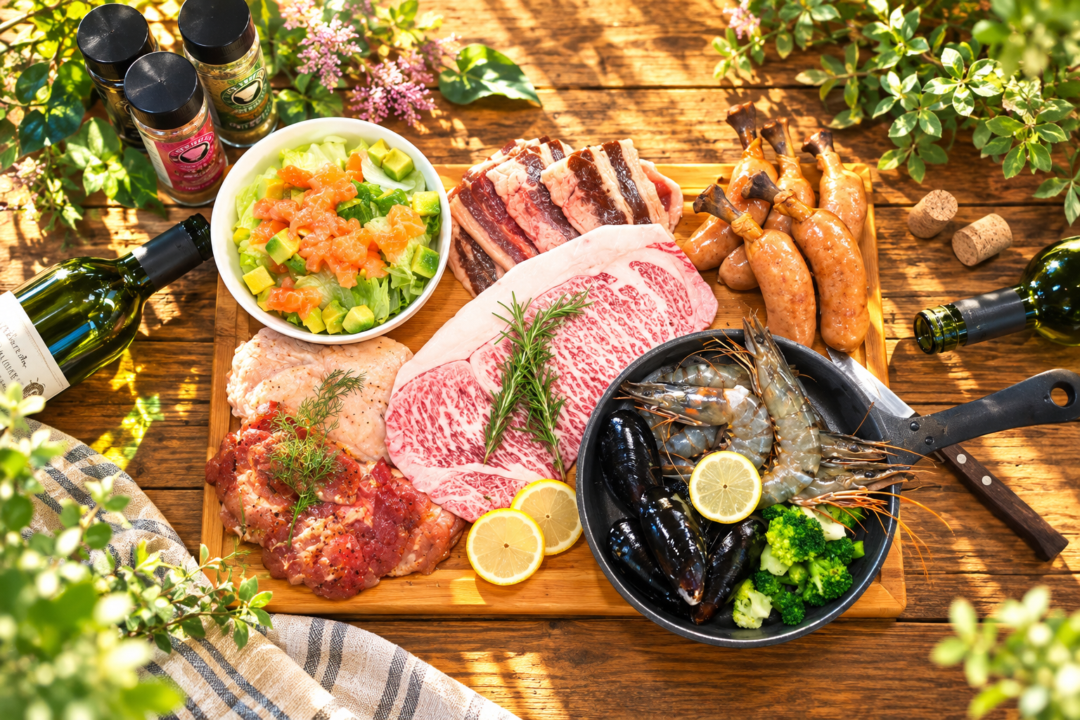 忘年会スペシャルBBQコースの食材
